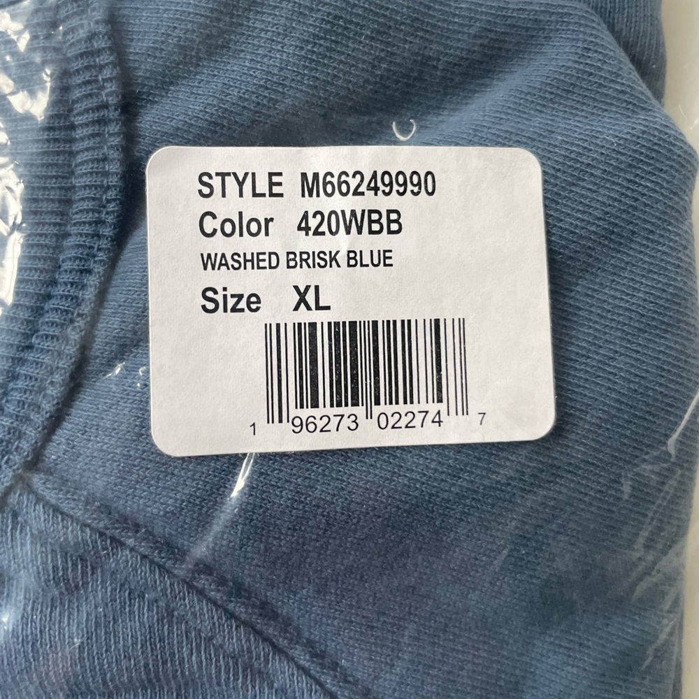 Vince Men’s NWT Crew Neck Pullover Sweatshirt in Washed Brisk Blue Size XL - Picture 8 of 9